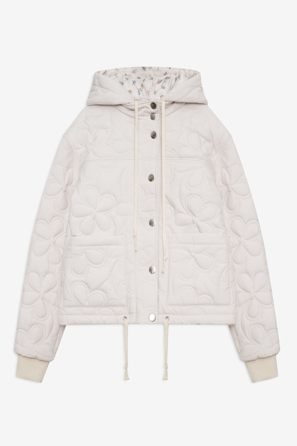 Isabel Quilted Puffer Jacket — Cream