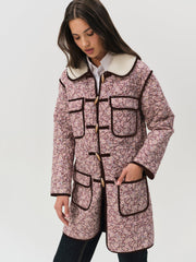 Marlene Floral Chore Coat — Purple