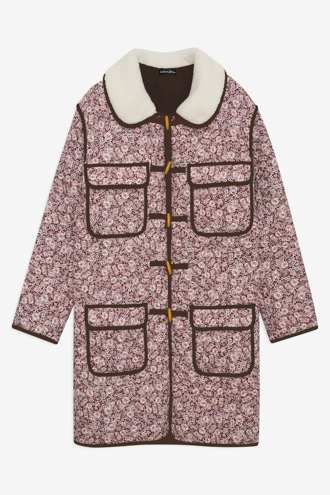 Marlene Floral Chore Coat — Purple