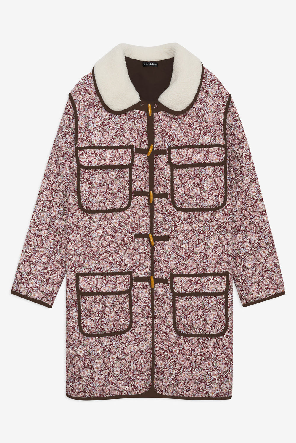 Marlene Floral Chore Coat — Purple