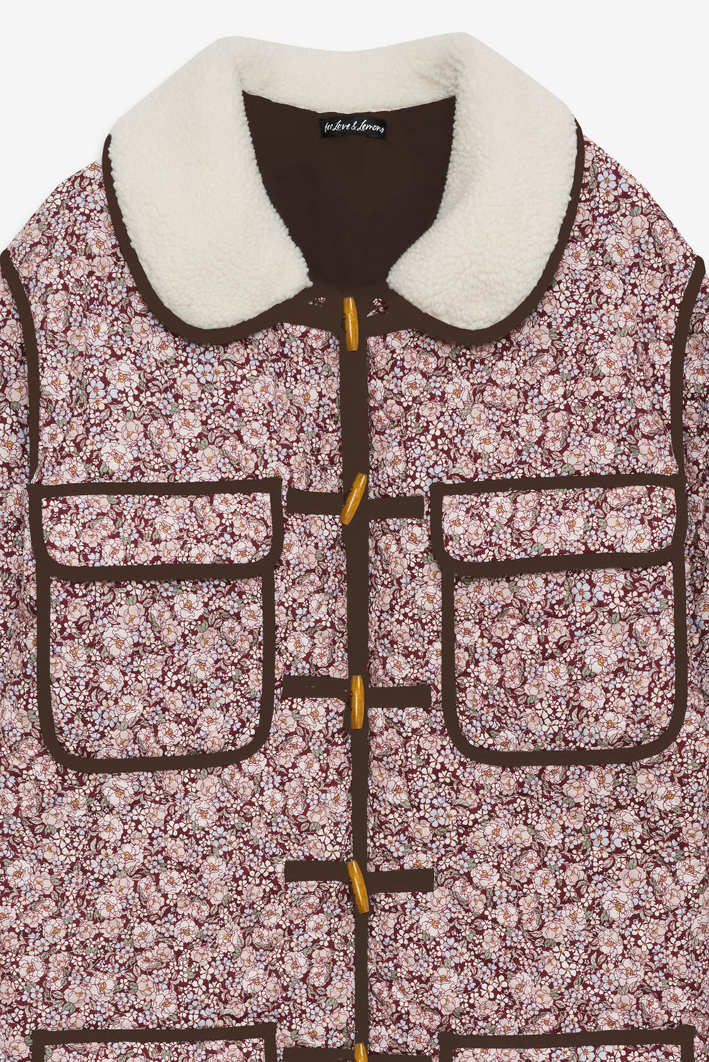 Marlene Floral Chore Coat — Purple