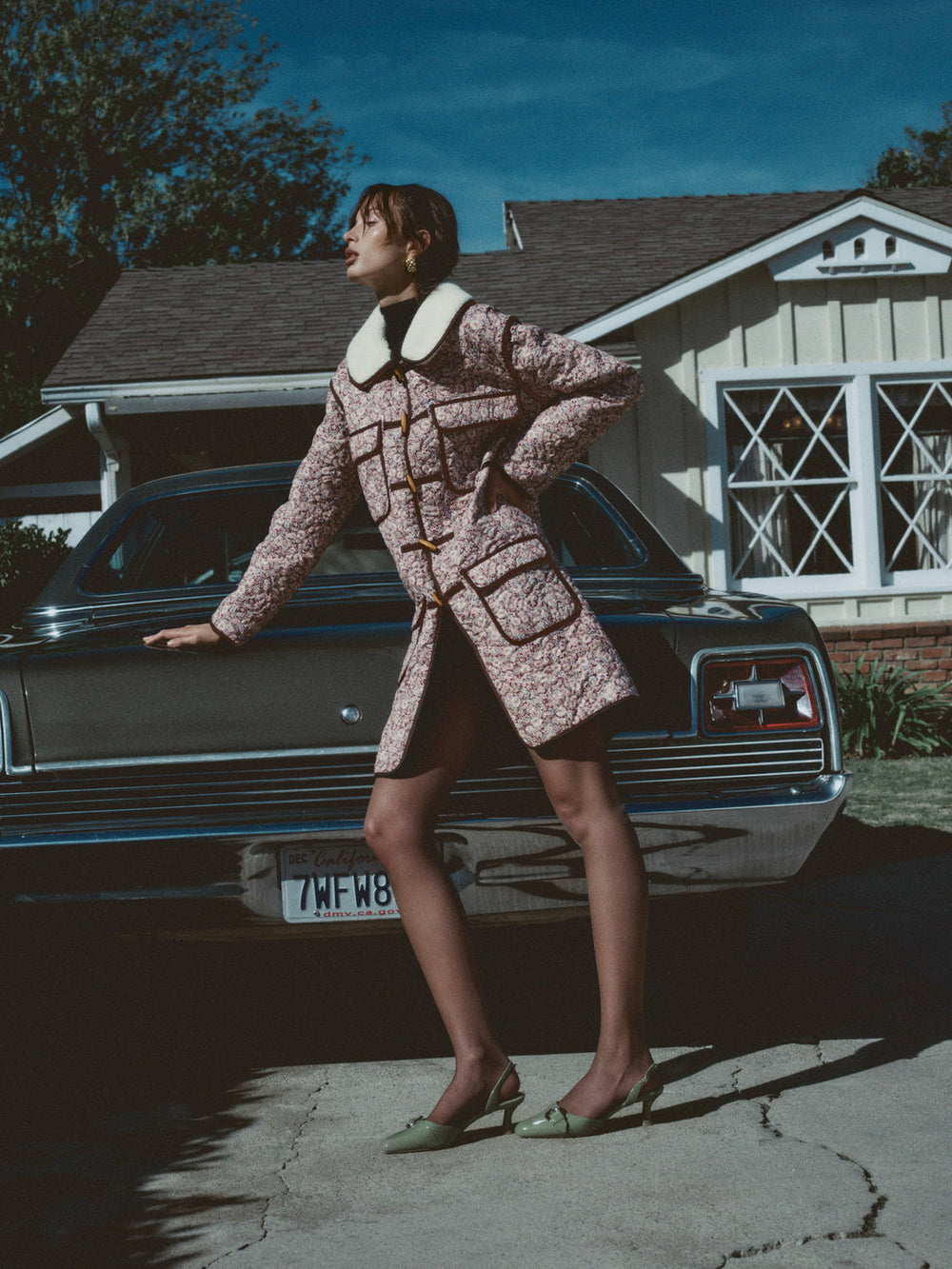 Marlene Floral Chore Coat — Purple