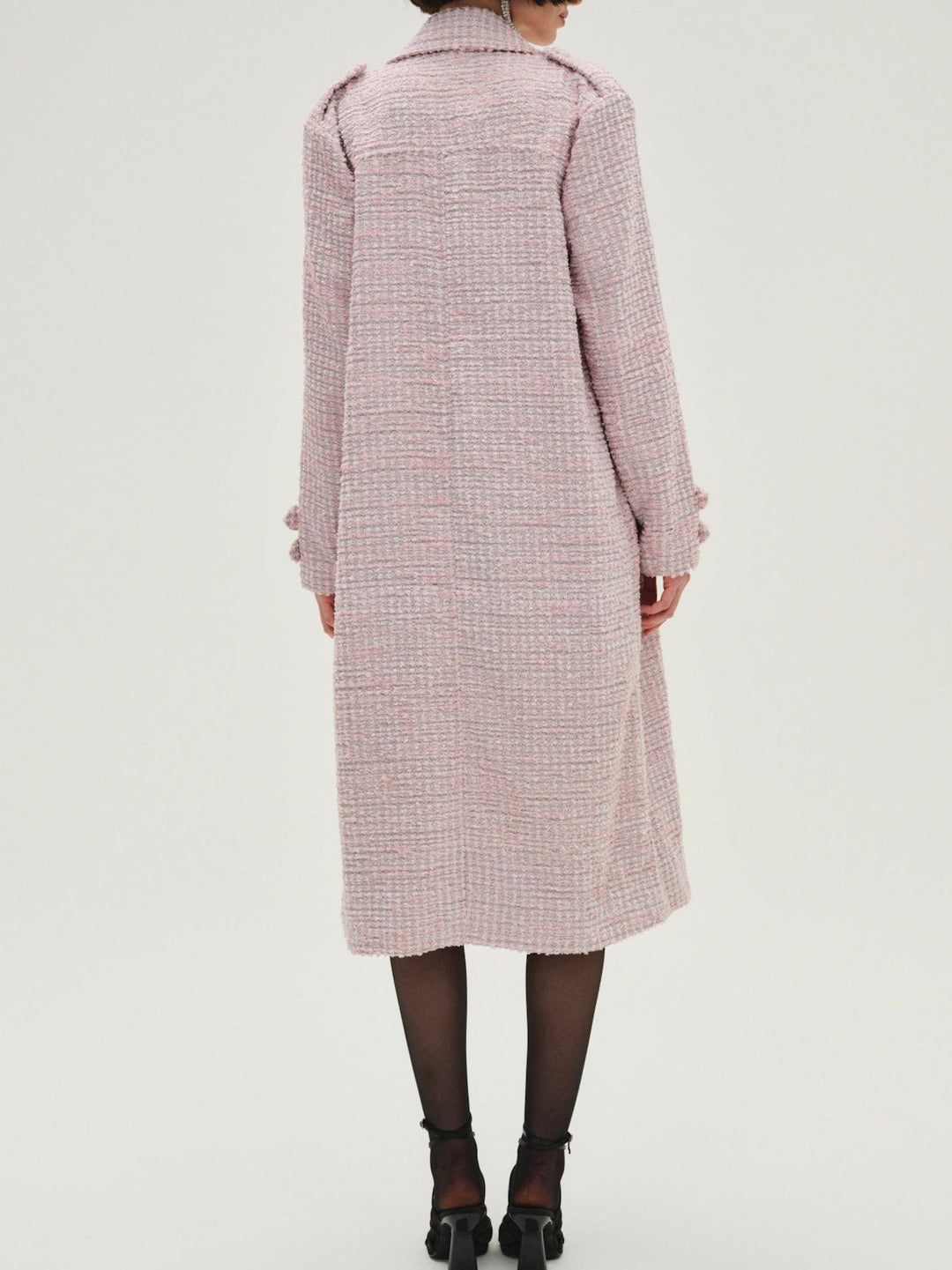 Strawberry Cream Tweed Coat — Pink