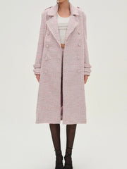 Strawberry Cream Tweed Coat — Pink