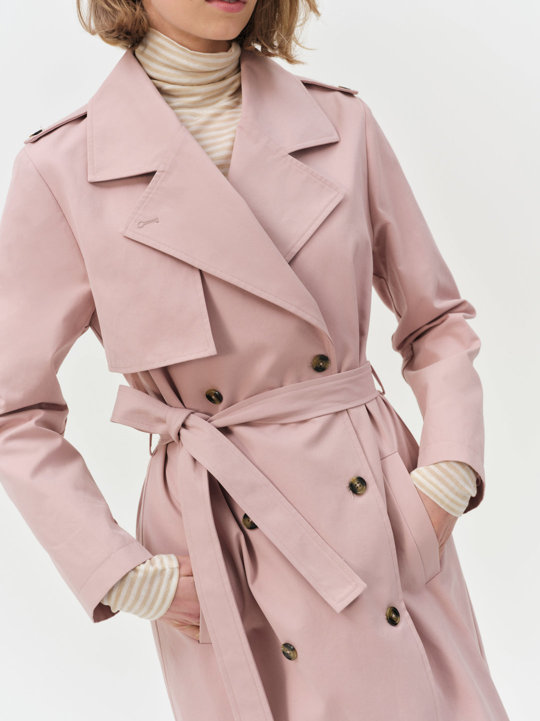 Reese Trench Coat — Mauve