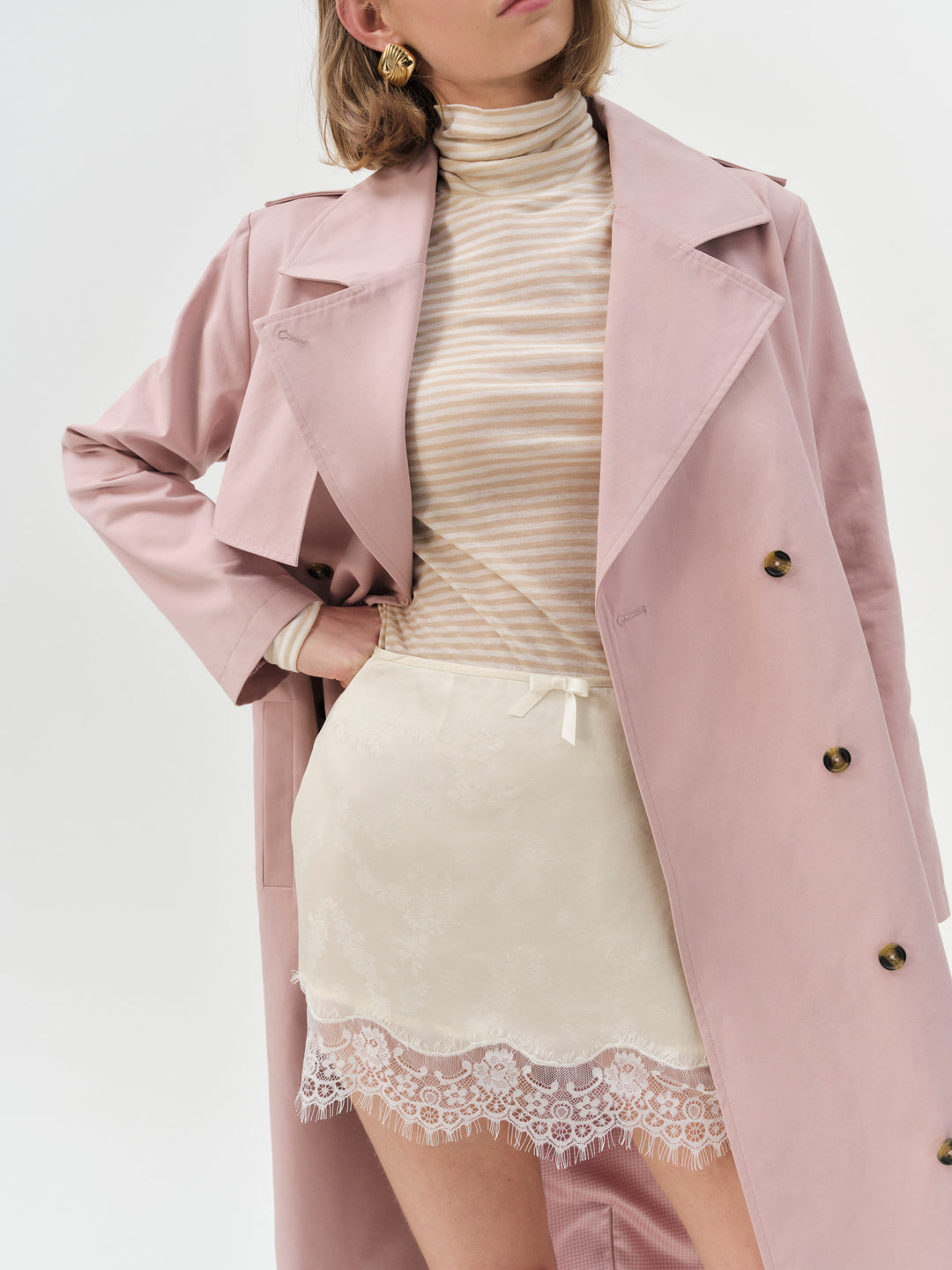 Reese Trench Coat — Mauve
