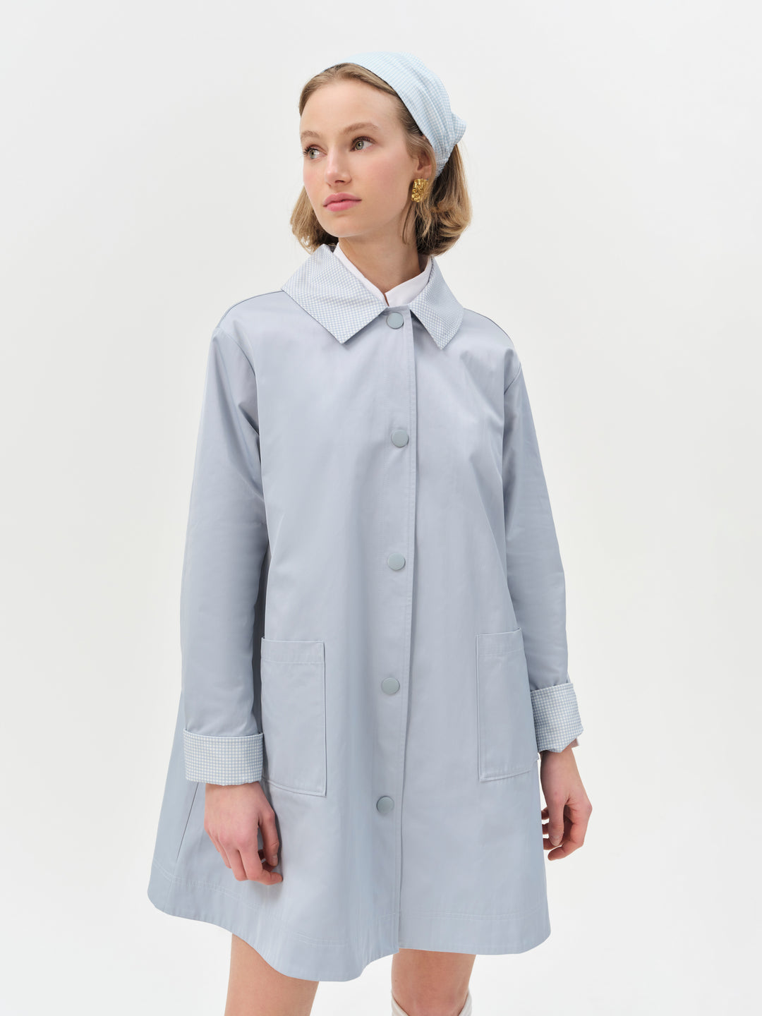 Leslie Button-Up Jacket — Blue