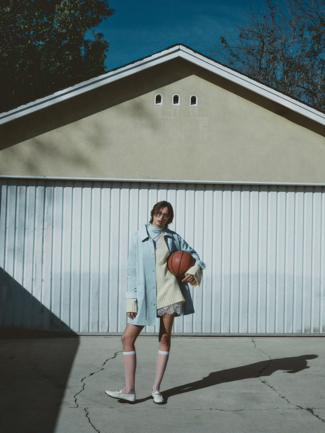 Leslie Button-Up Jacket — Blue