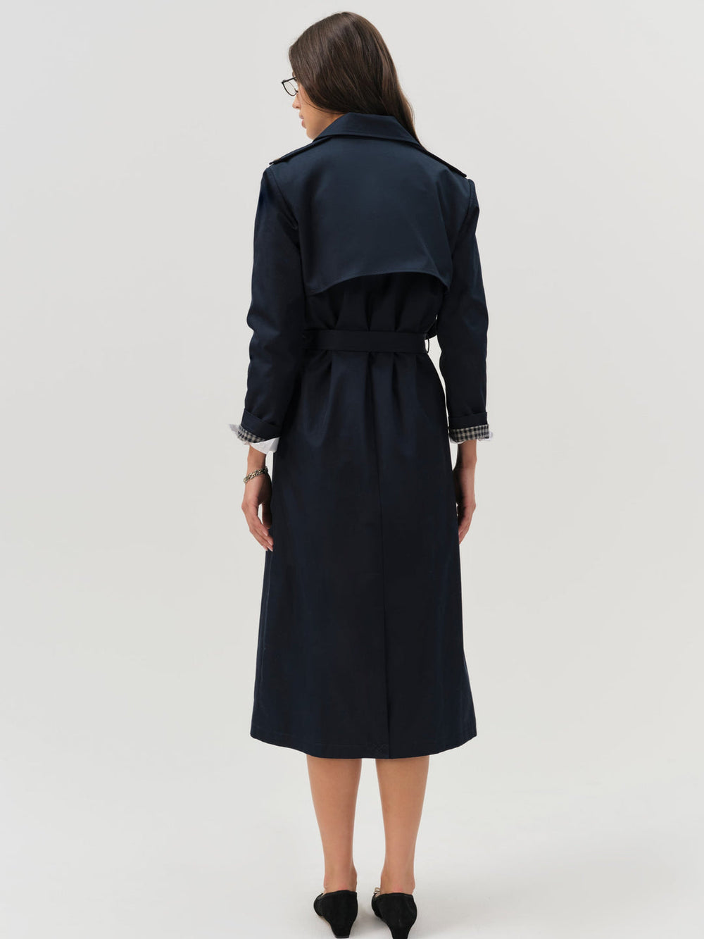Reese Trench Coat — Navy