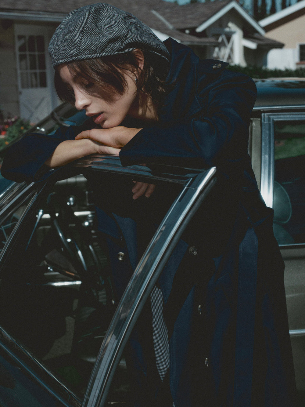 Reese Trench Coat — Navy