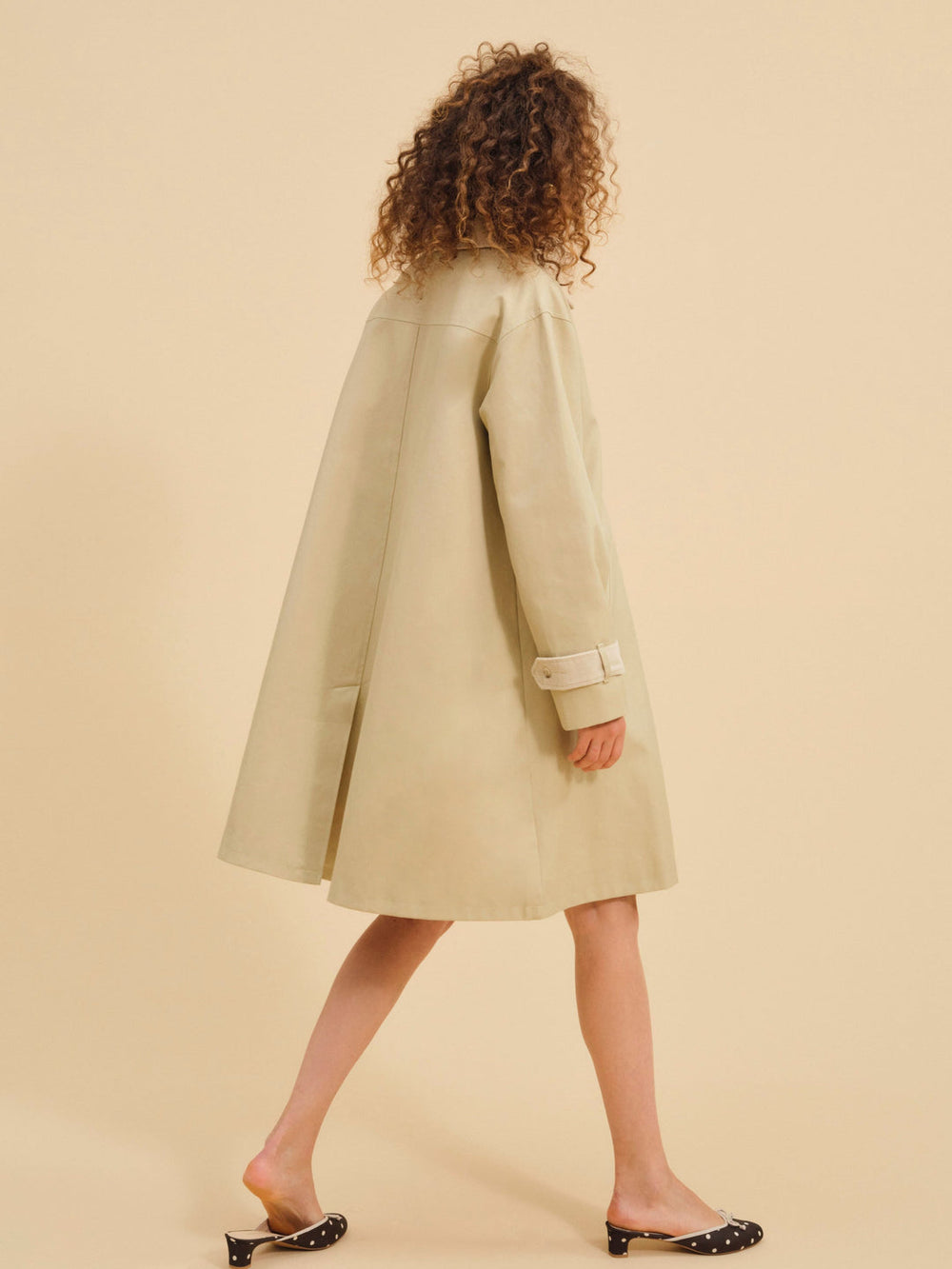 Gabardine Trench Coat — CAMEL