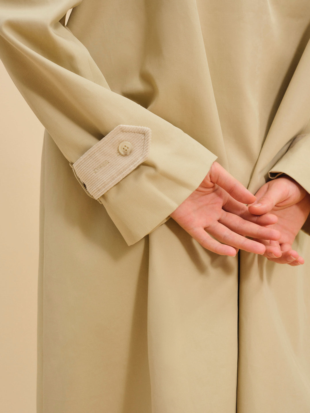 Gabardine Trench Coat — CAMEL