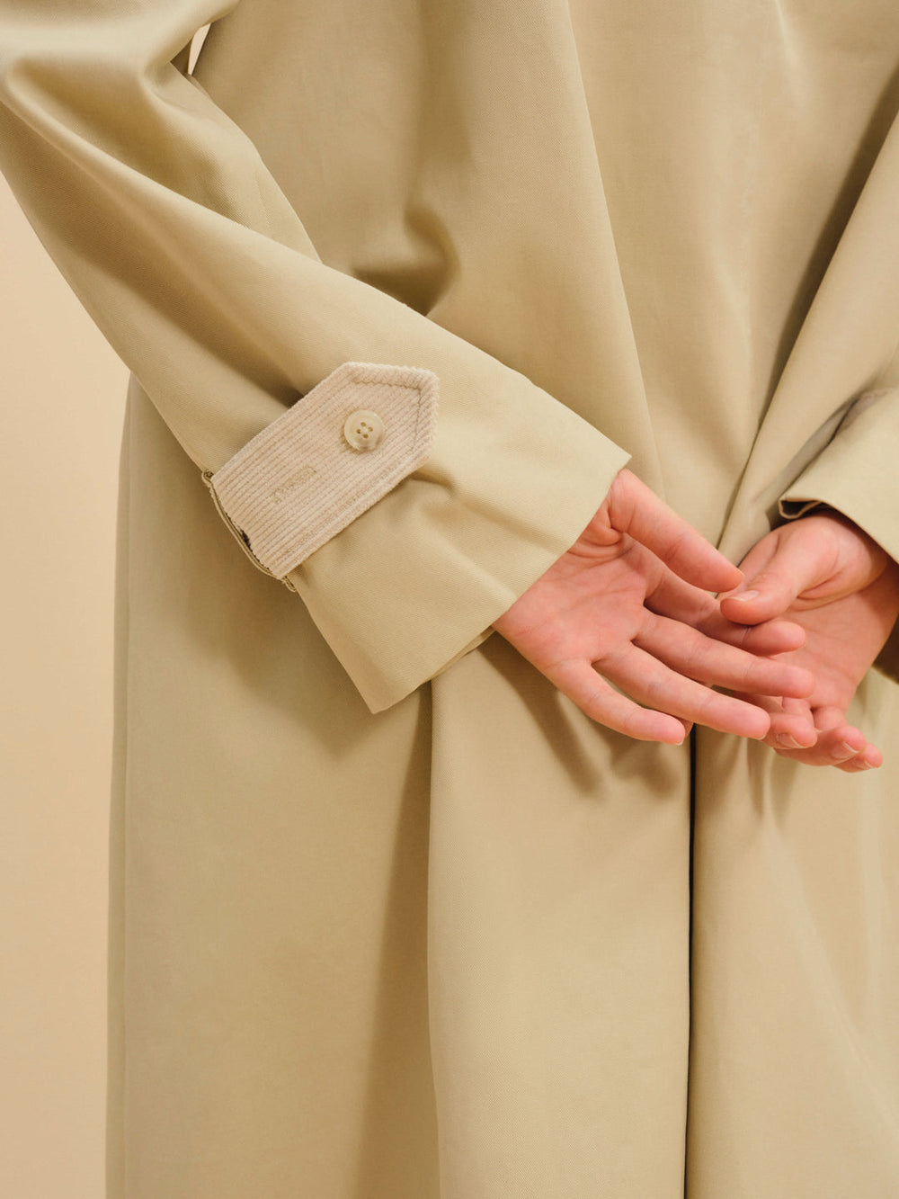Gabardine Trench Coat — CAMEL