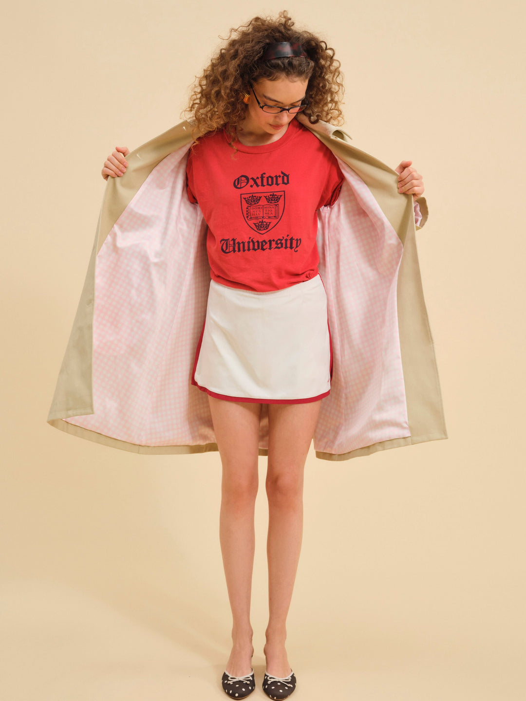 Gabardine Trench Coat — CAMEL