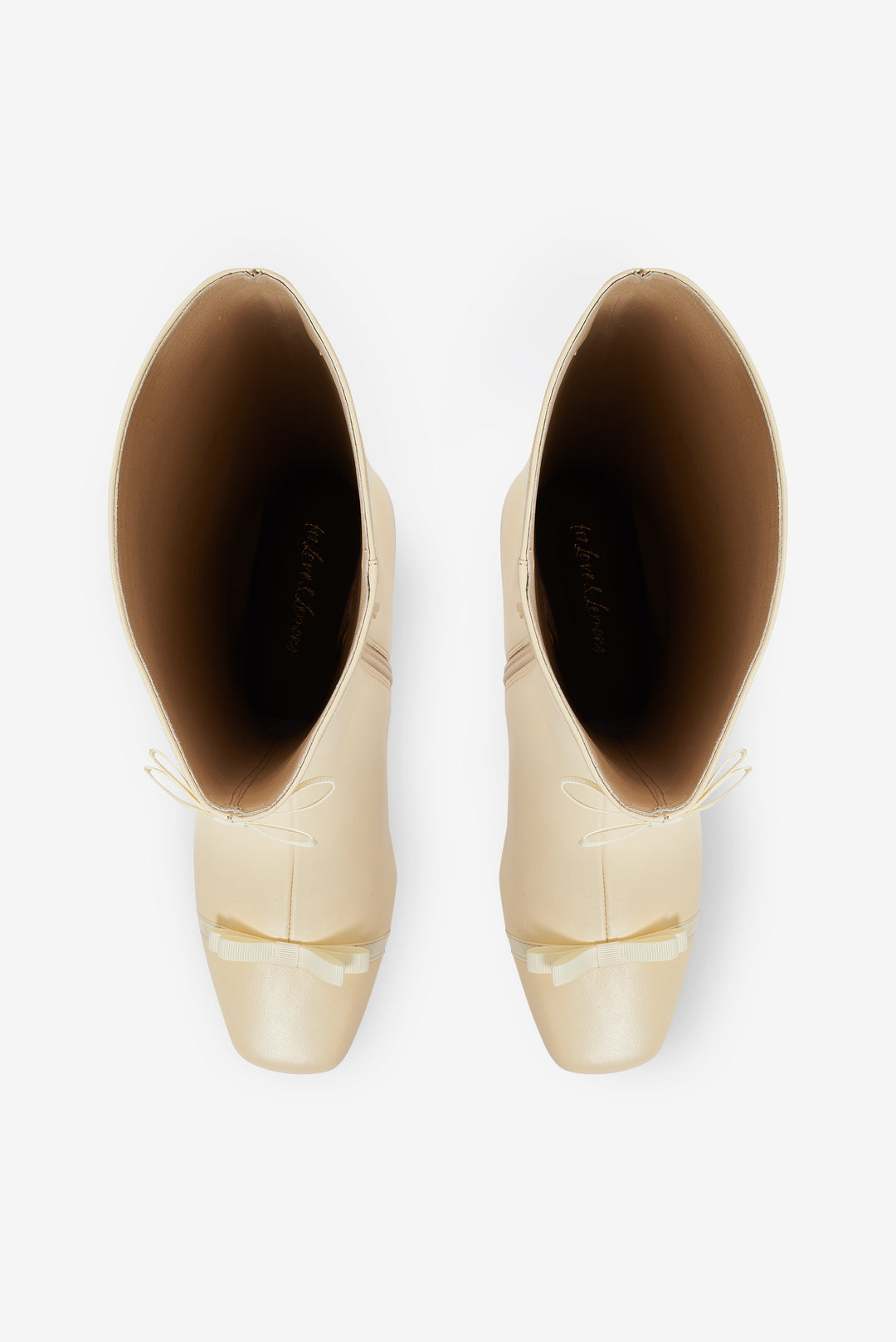 Claudine Cap Toe Boot — Cream