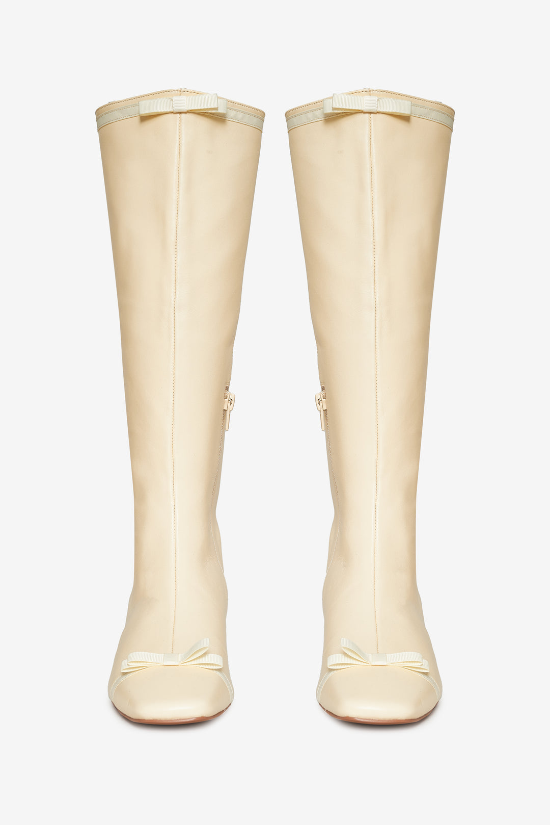 Claudine Cap Toe Boot — Cream