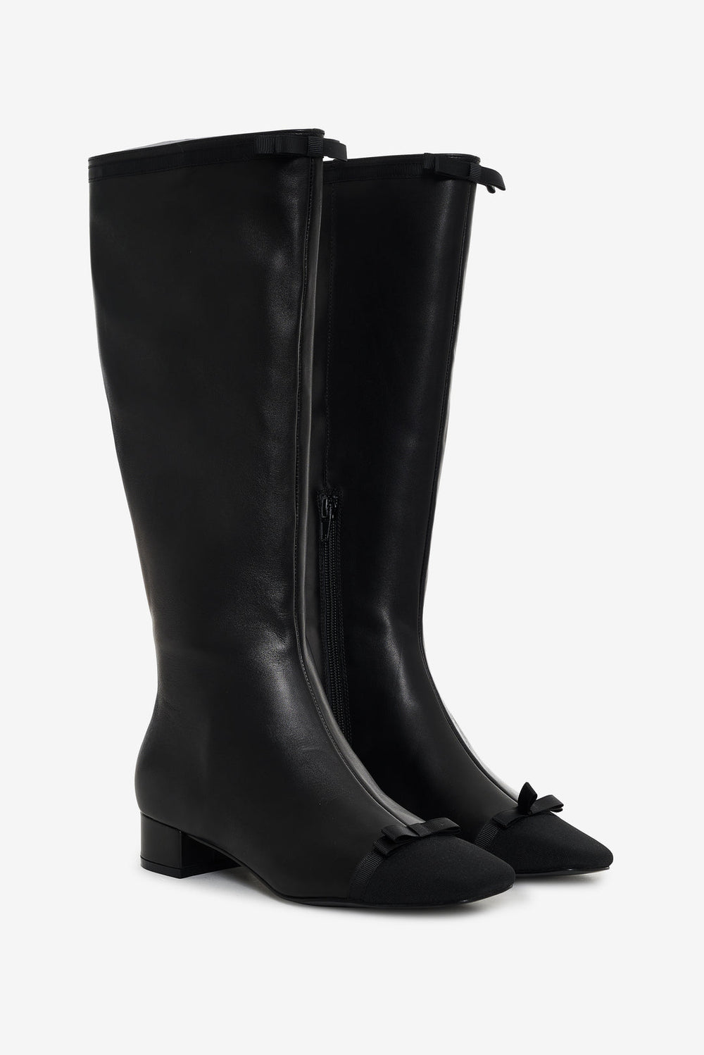 Claudine Cap Toe Boot — Black