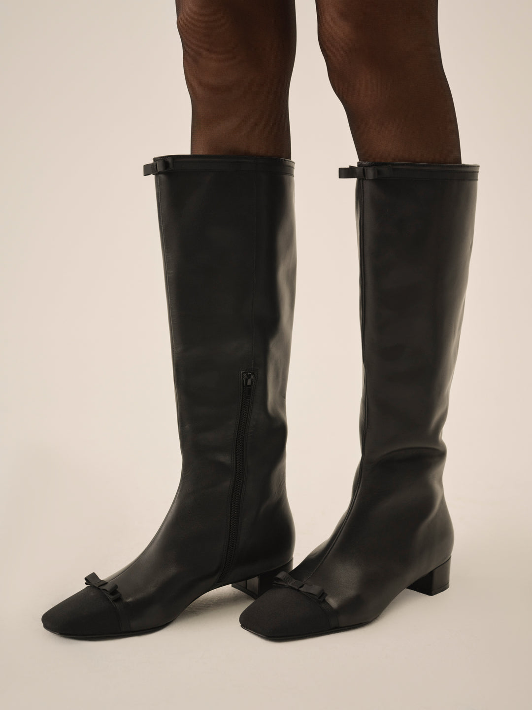 Claudine Cap Toe Boot — Black