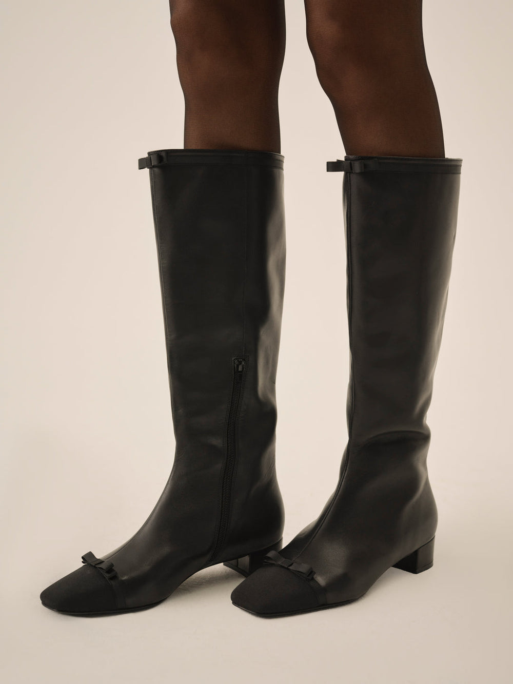 Claudine Cap Toe Boot — Black