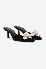 Claudine Mule Heel — Black