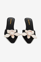 Claudine Mule Heel — Black