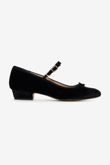 Lucia Velvet Mary Jane — Black
