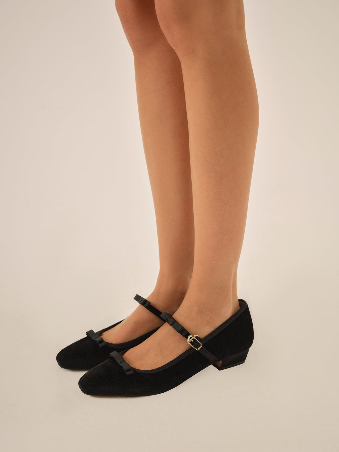 Lucia Velvet Mary Jane — Black