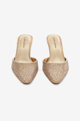 Cleo Mule Heel — Gold