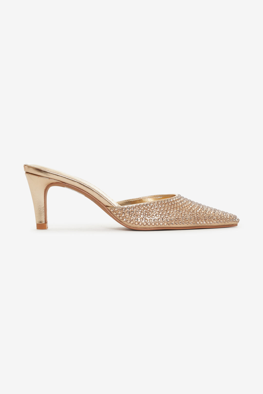 Cleo Mule Heel — Gold
