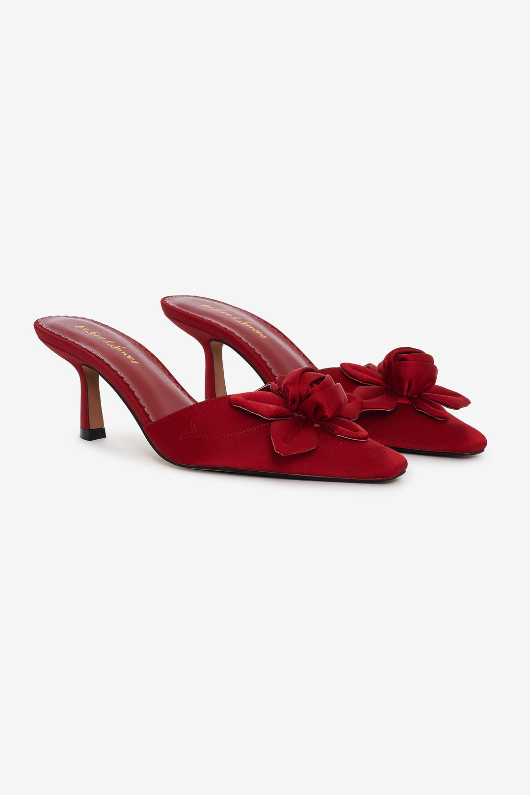 Claudine Mule Heel — Red