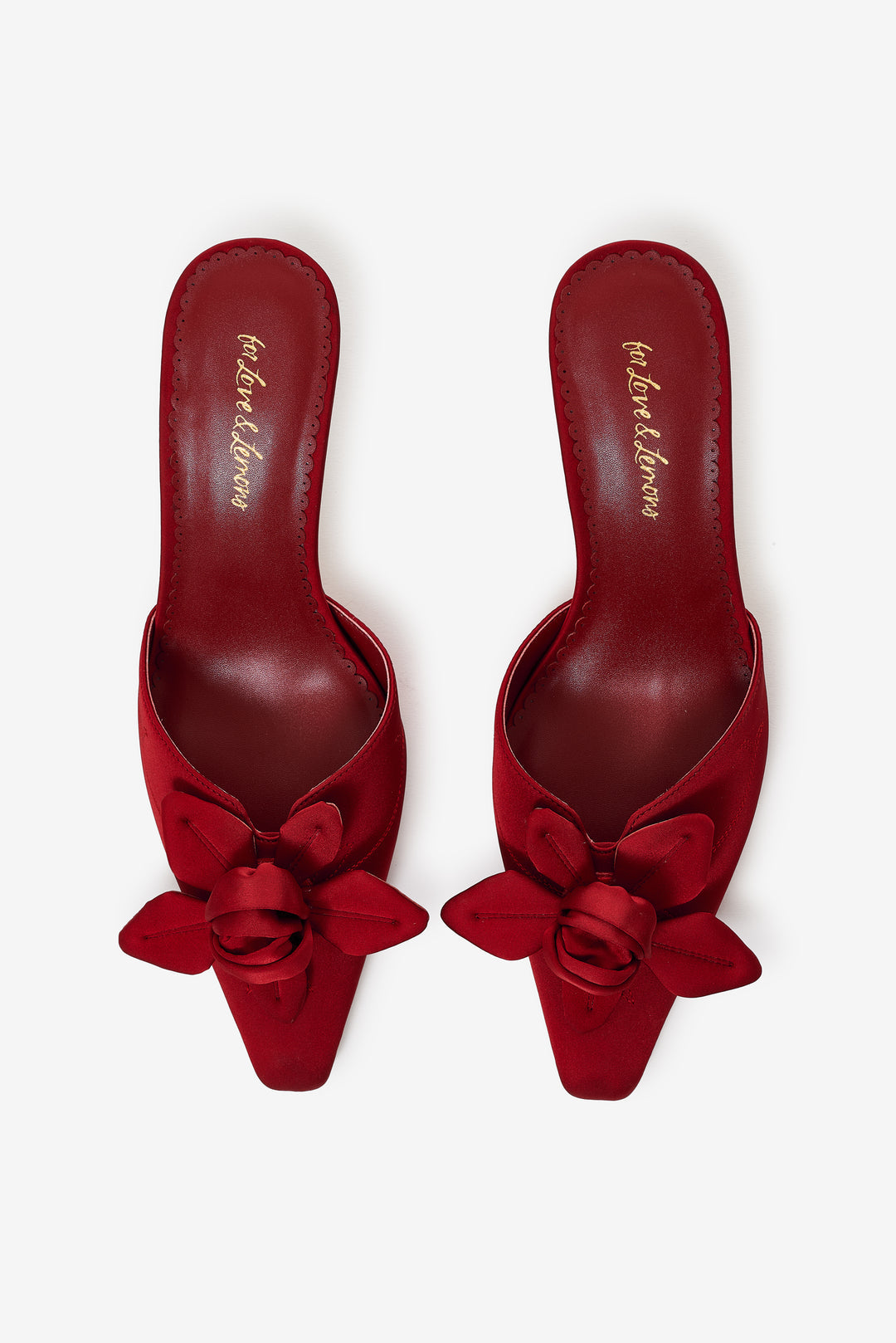 Claudine Mule Heel — Red