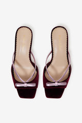 Grace Mule Heel — Burgundy