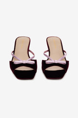 Grace Mule Heel — Burgundy