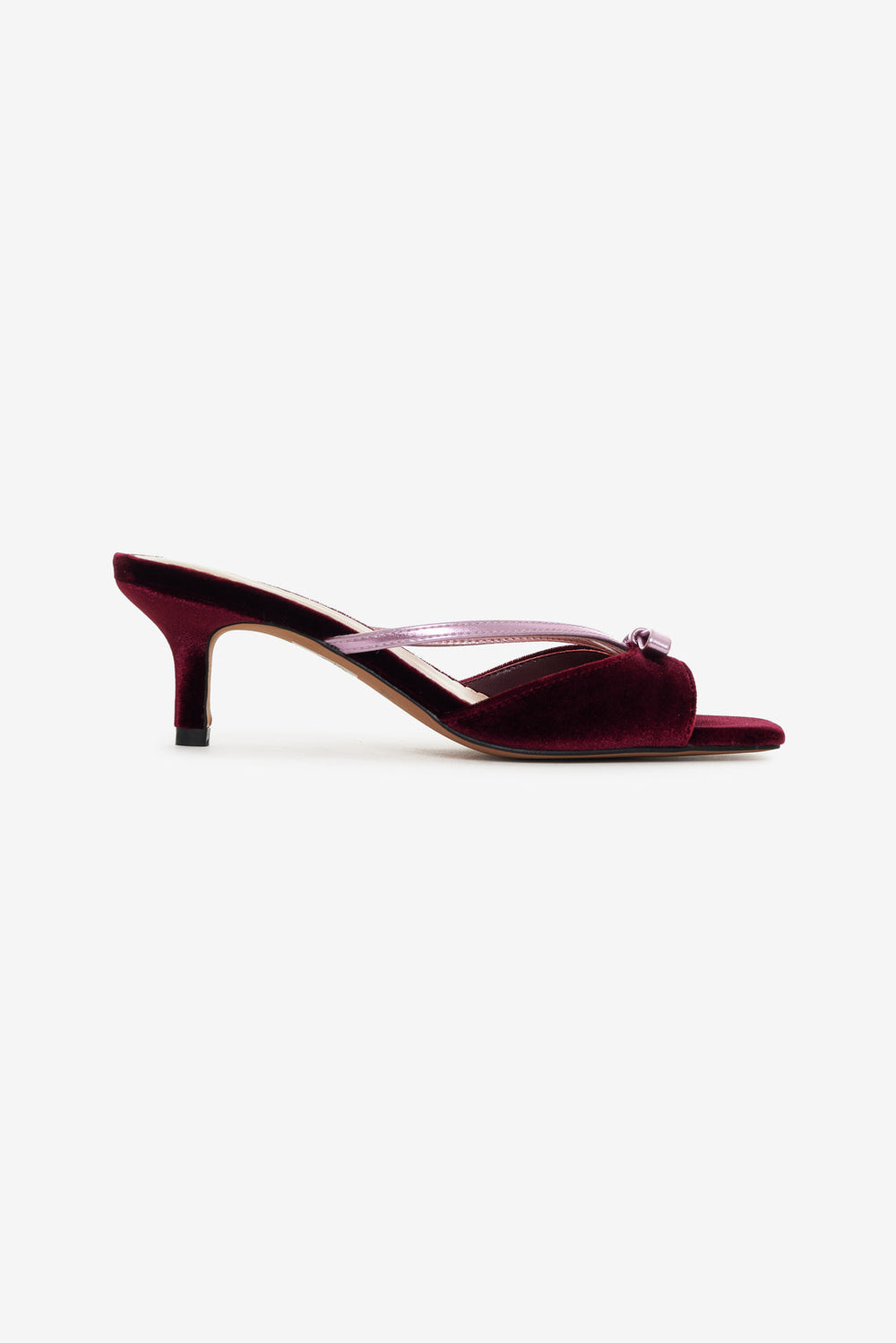 Grace Mule Heel — Burgundy