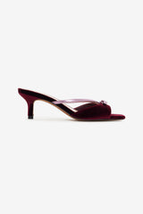 Grace Mule Heel — Burgundy
