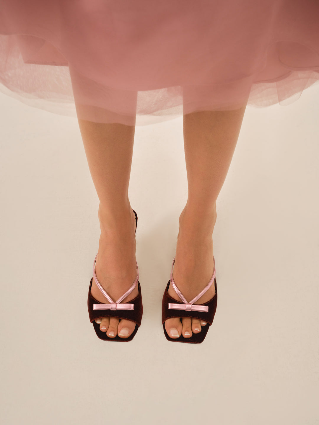 Grace Mule Heel — Burgundy