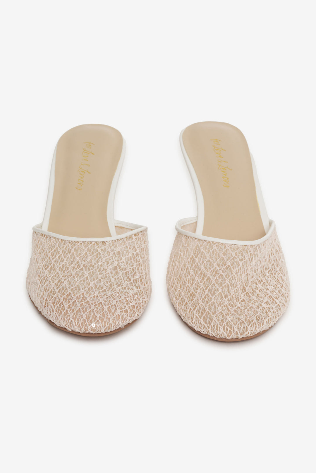 Claudia Lace Heel — White