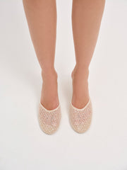 Claudia Lace Heel — White