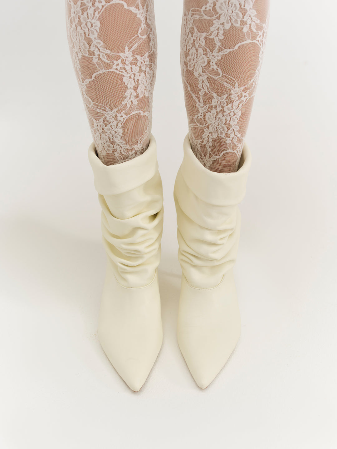 Verbana Slouch Boot — Cream
