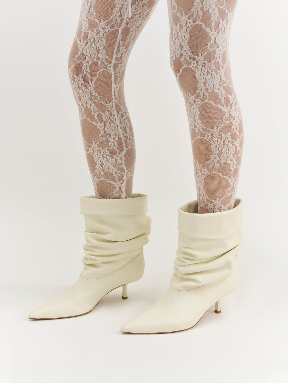 Verbana Slouch Boot — Cream