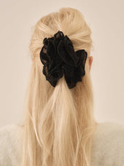 Rosette Hair Clip — Black