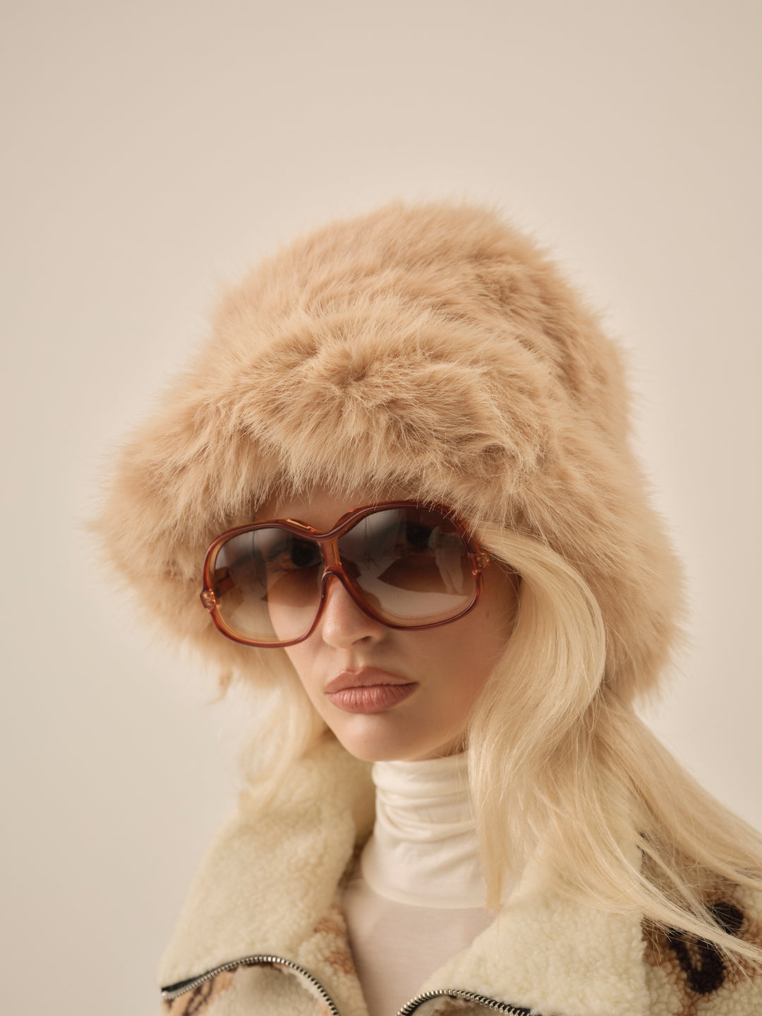 Margeux Fur Hat — Tan