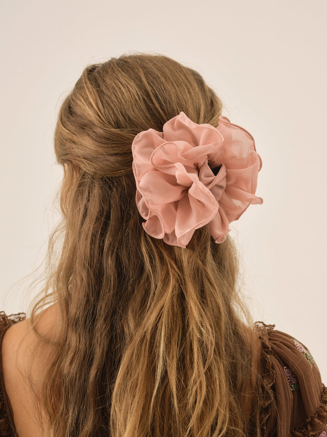 Rosette Hair Clip — Dusty Rose