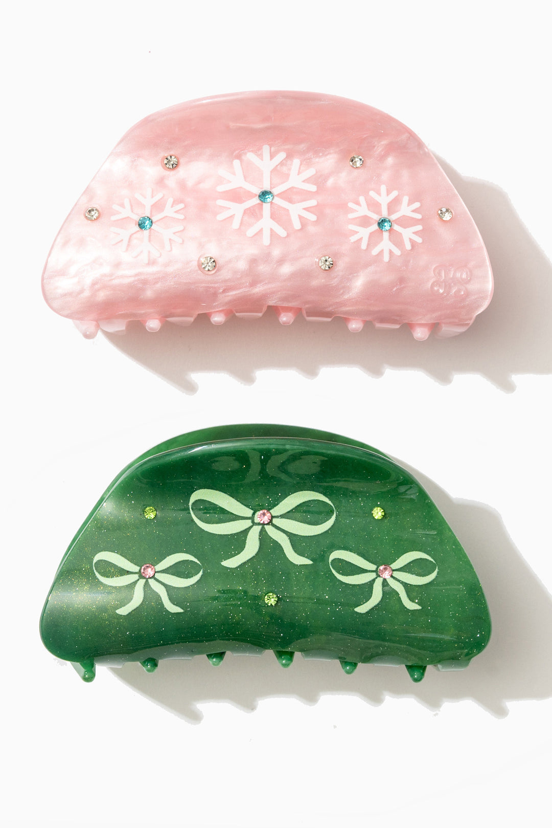 Winter Wonderland Crystal Claw Clip Set of 2 — White