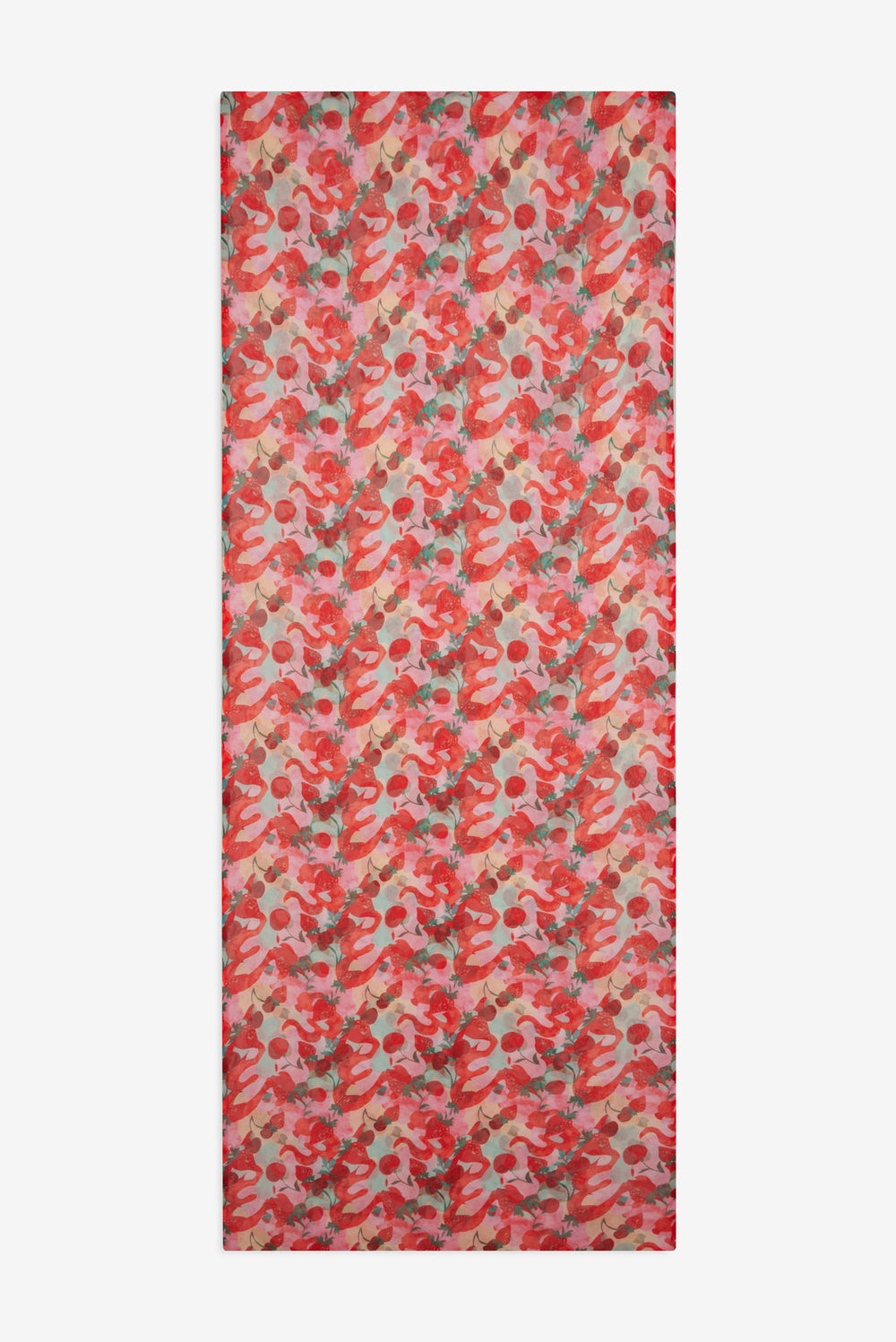 Ambrosia Print Headscarf — Red