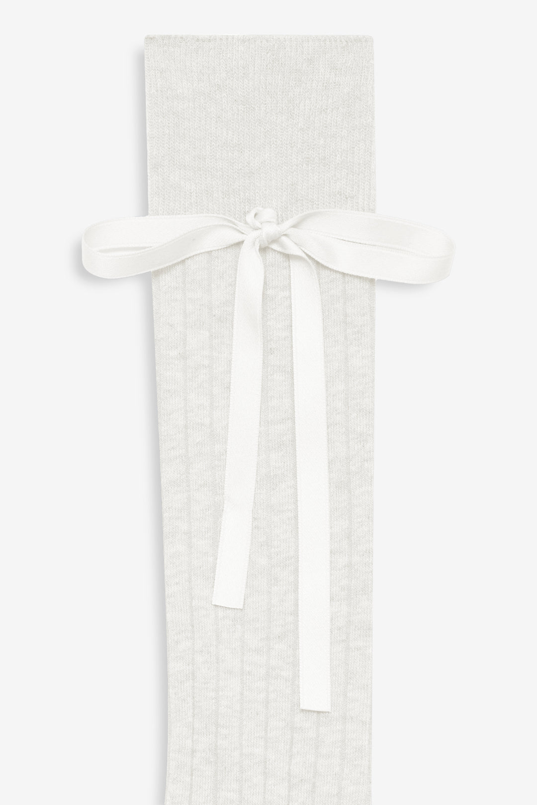 Knee-High Bow Socks — Cream