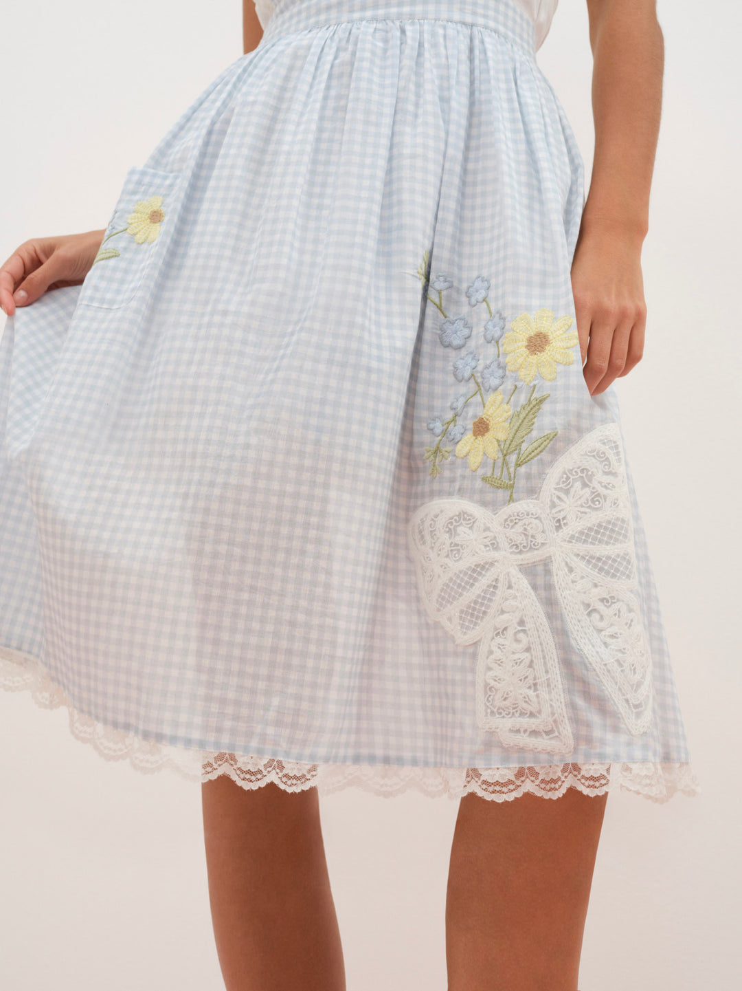 Bluebell Gingham Apron — Blue