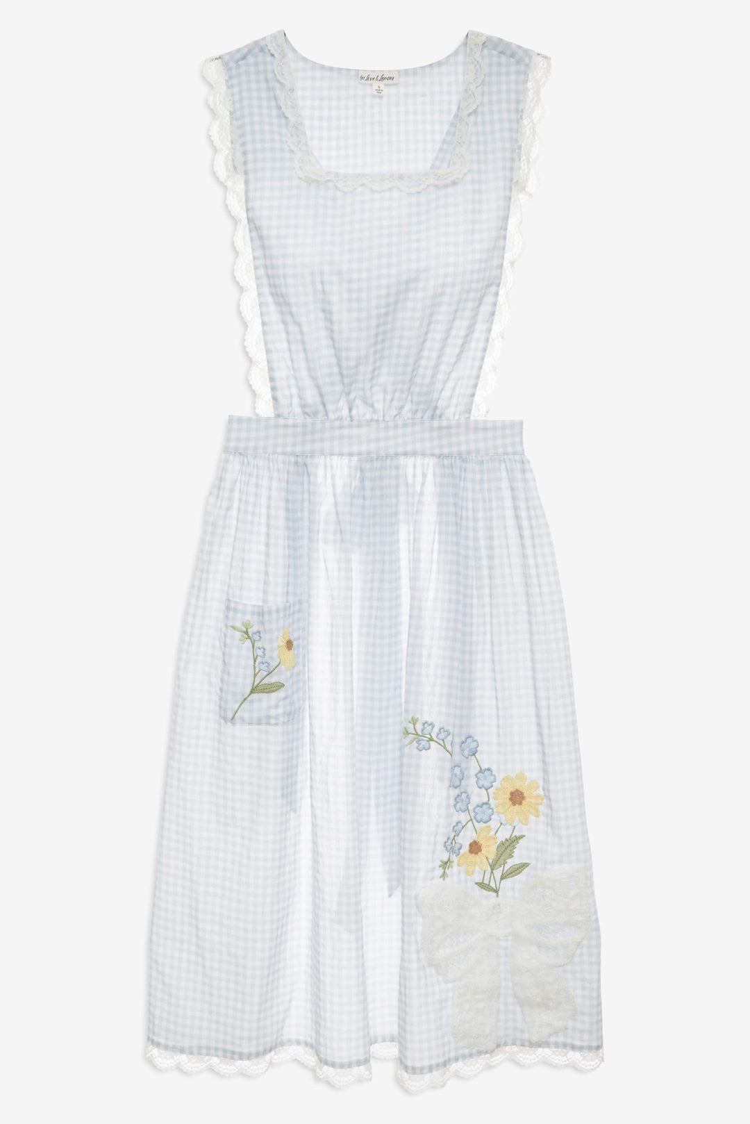 Bluebell Gingham Apron — Blue