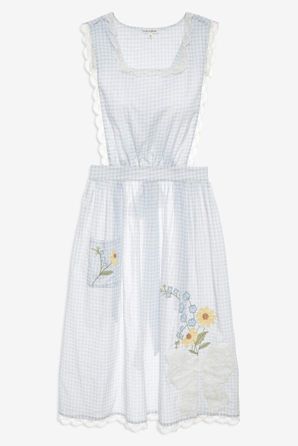 Bluebell Gingham Apron — Blue