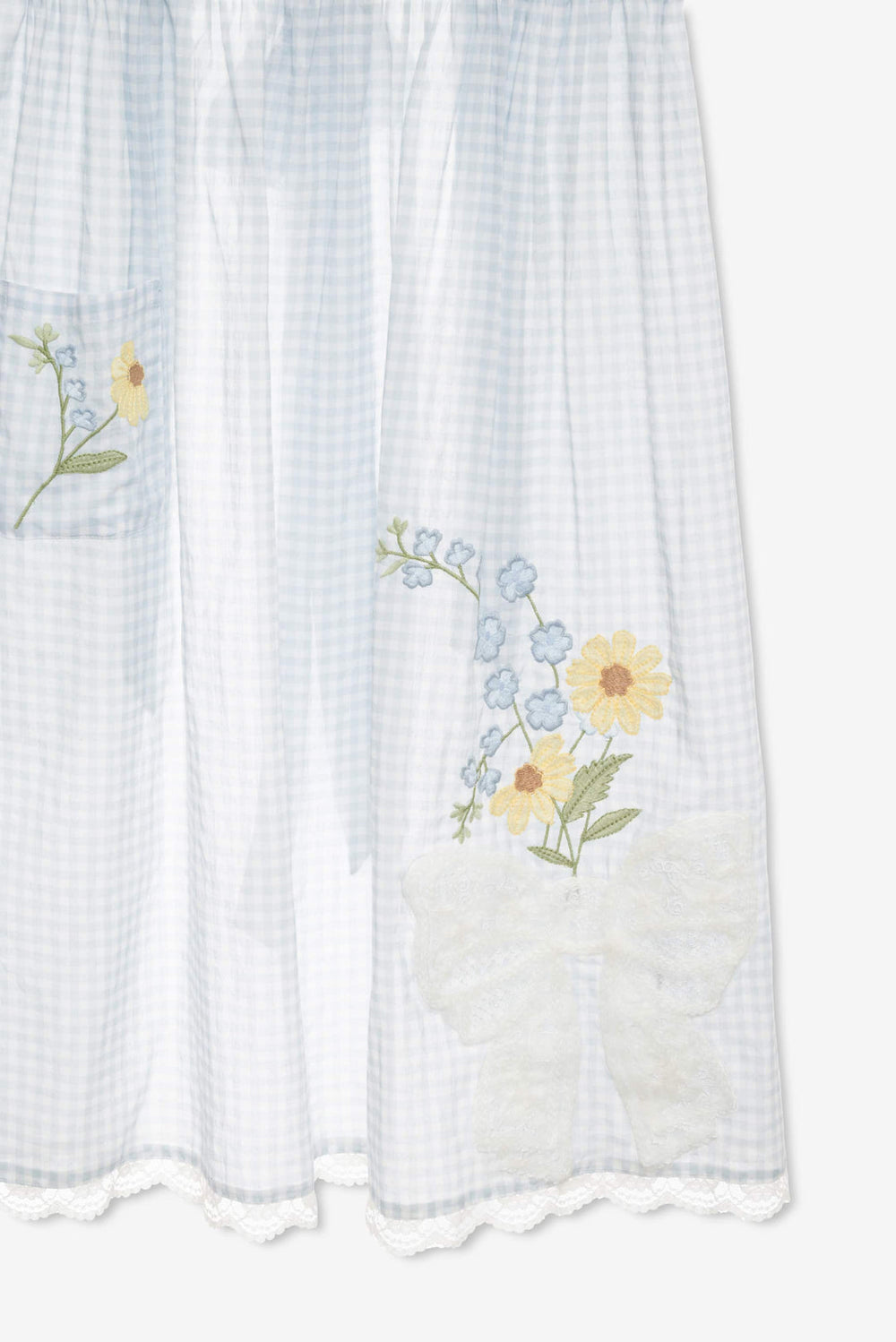 Bluebell Gingham Apron — Blue